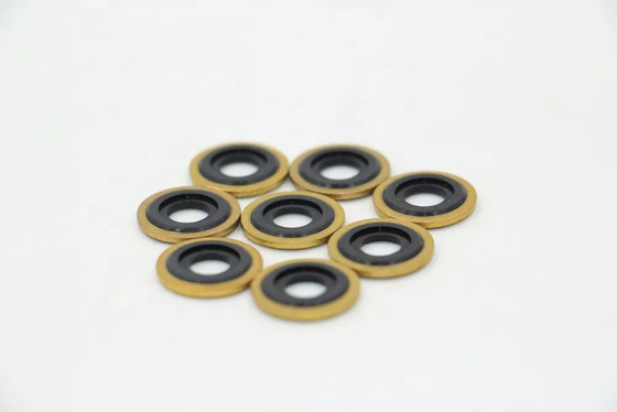 Brass Rubber Pressure Sealing Washers , Green Copper Sealing Washers